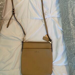 Coach tan crossbody purse